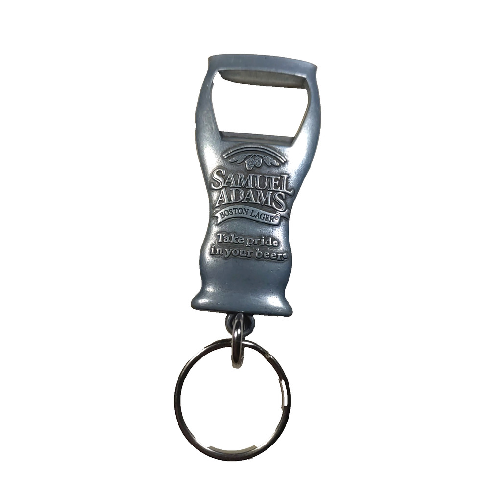 Samuel Adams Pewter Bottle Opener Keychain Souvenir Collectable